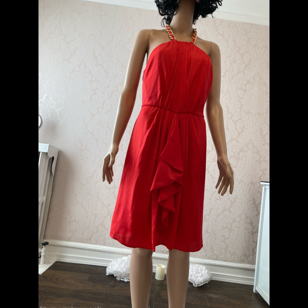 BCBG MaxAzria, size 10, red dress.